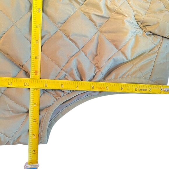 Old Navy Women's Quilted Olive Green Vest Large Stand Collar Zip Closure - Picture 7 of 7